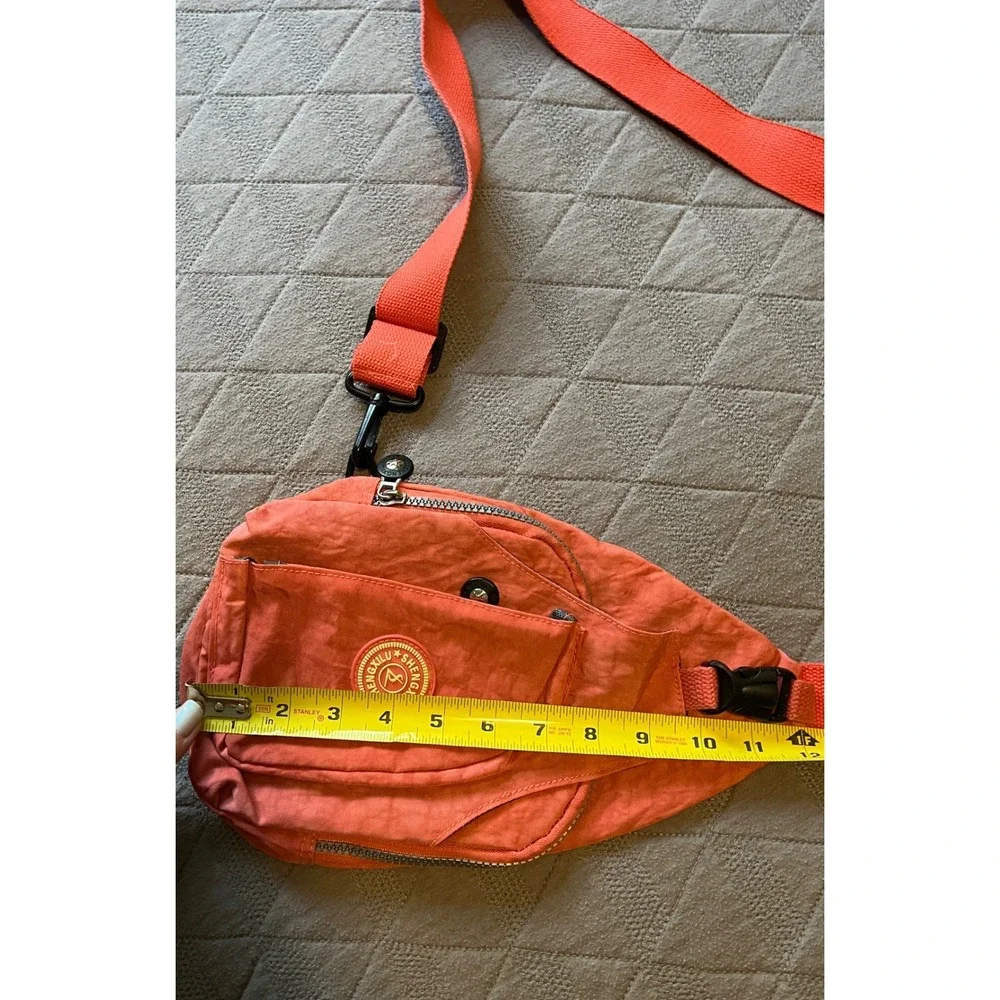 Shengxilu Sling Bag Unisex OS Orange Pre-owned Nylon Crossbody Bag